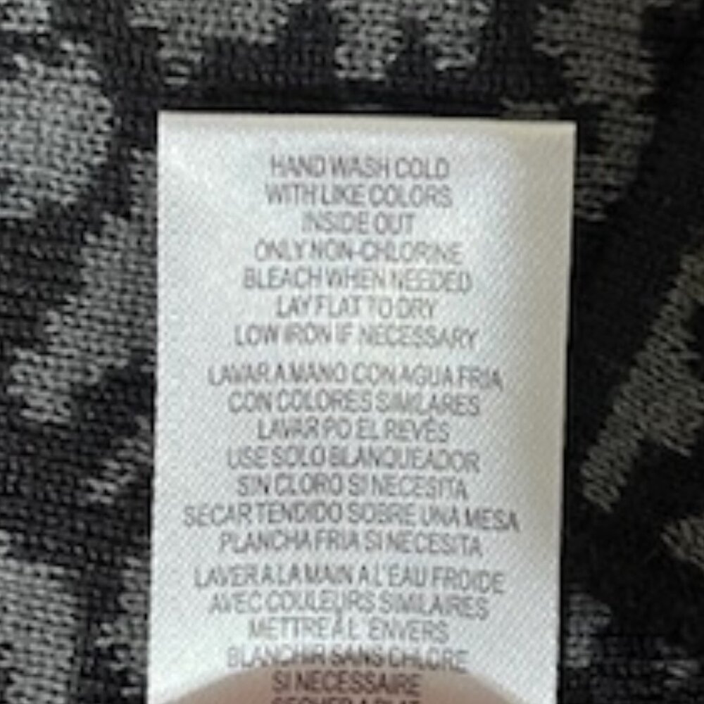 NEW Calvin Klein XL Cowlneck Grey Black Leopard Tunic Sweater - Picture 8 of 8